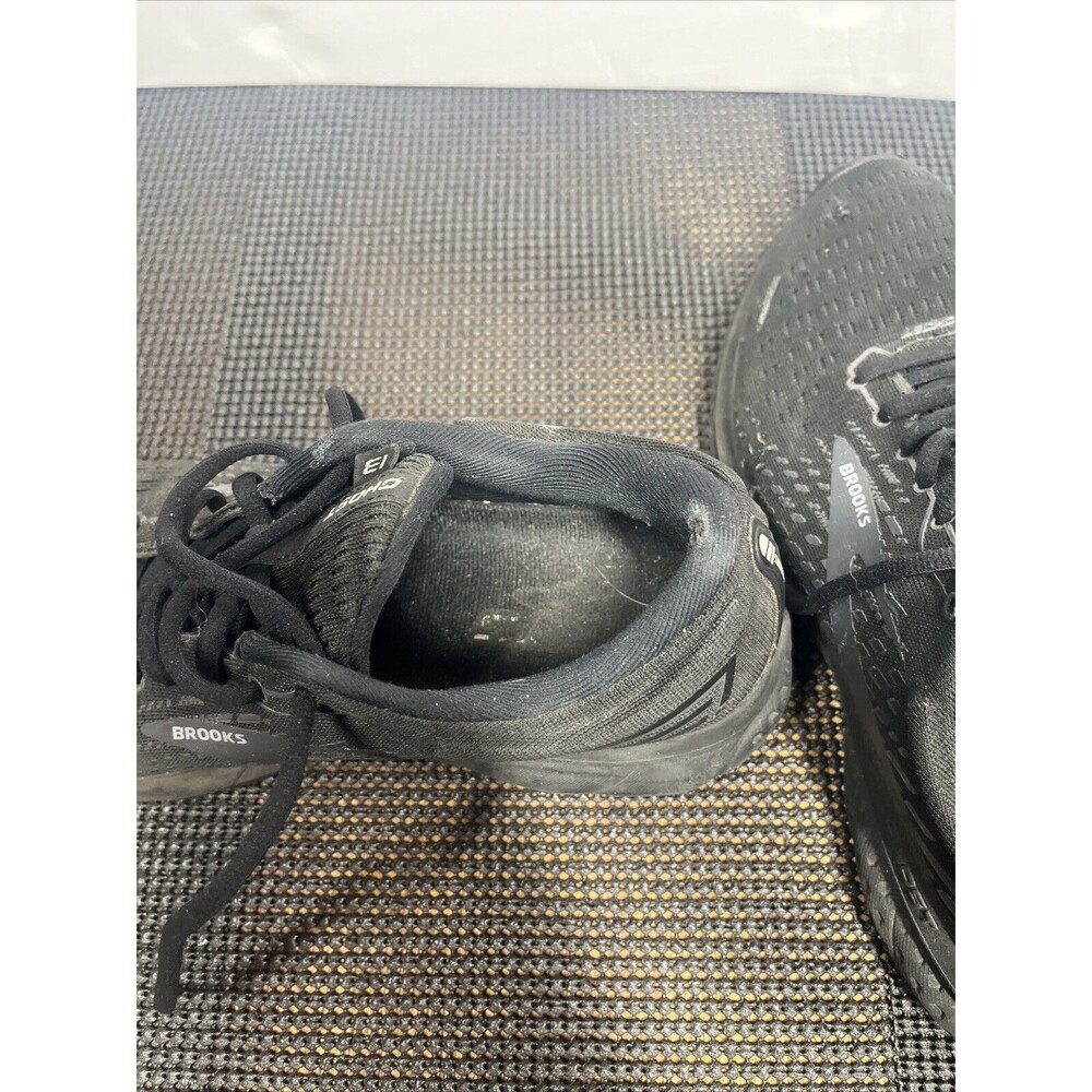 Brooks Ghost 13 women's Size 9.5 Running Shoes Triple Black Lace Up Sneaker - Picture 6 of 7